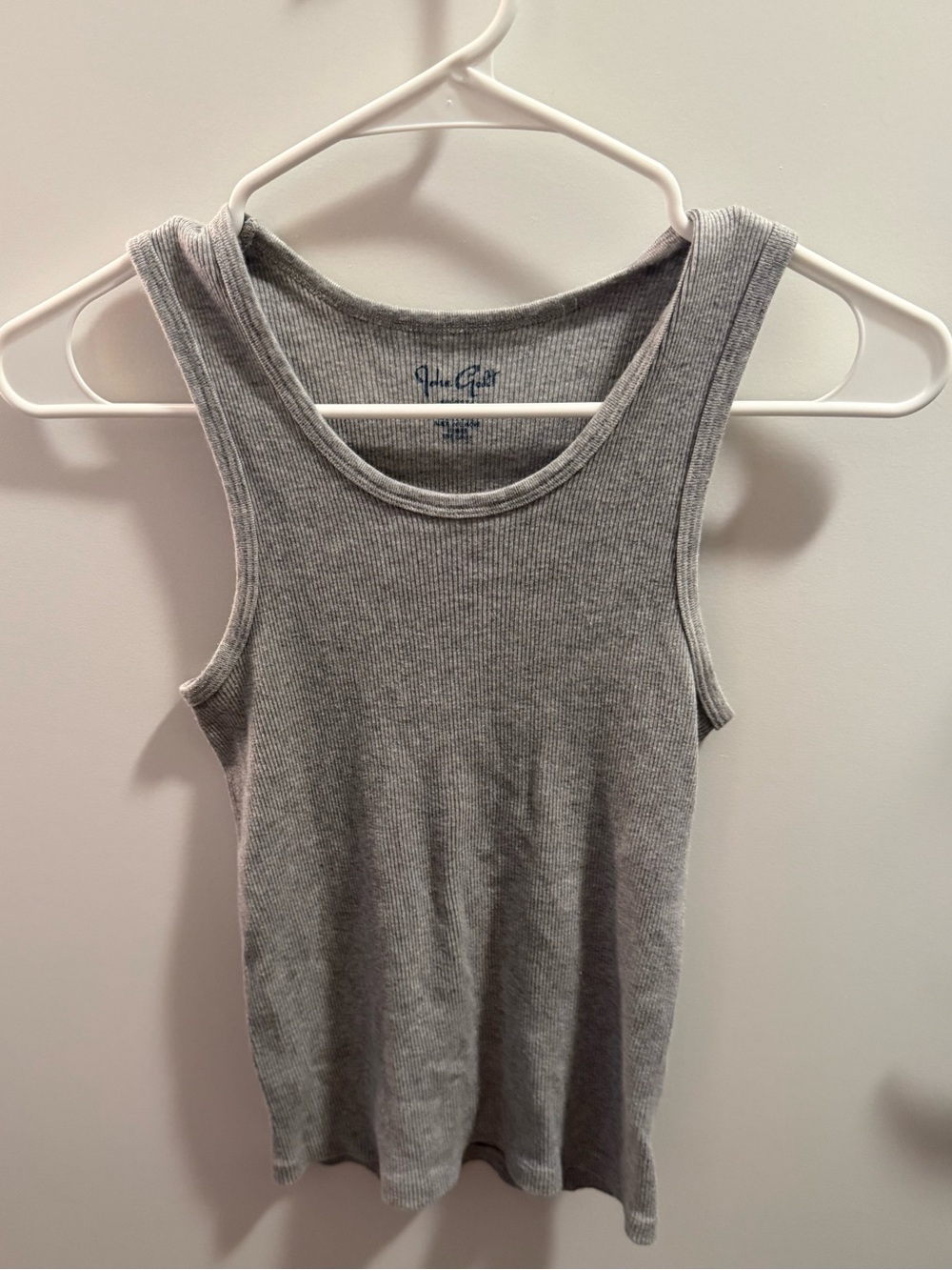 Brandy Melville Gray Ribbed Tank Top
